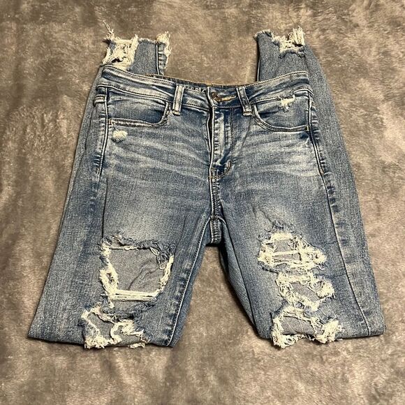 American Eagle Next Level Stretch Distressed Jean - Picture 1 of 9